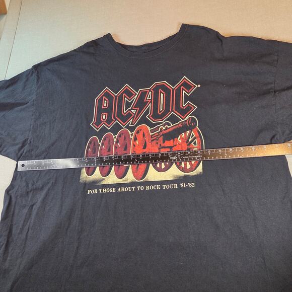 AC/DC Tour Shirt 4XL For Those About to Rock 81-82 Graphic Tee Black - Picture 7 of 8